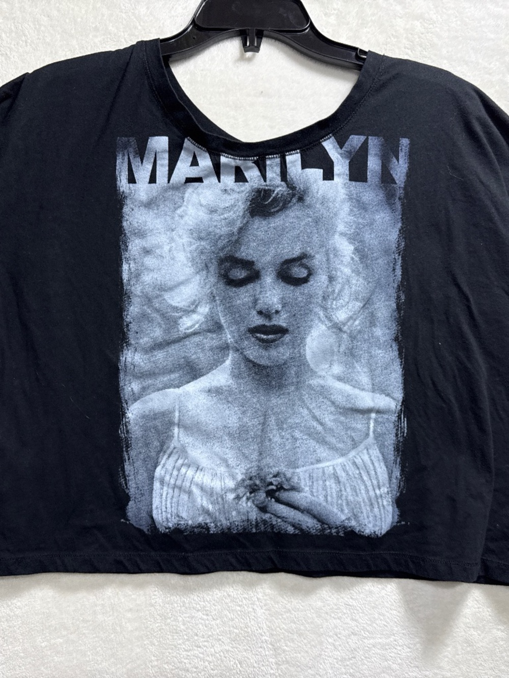 Marilyn Monroe Women's Medium Crop Top T-Shirt - Black - By Sam Shaw